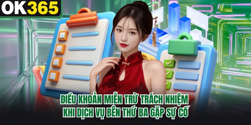 Điều khoản miễn trừ trách nhiệm khi dịch vụ bên thứ ba gặp sự cố 