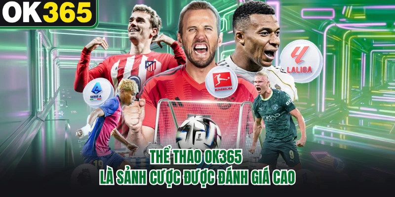 Thể thao OK365 là sảnh cược được đánh giá cao