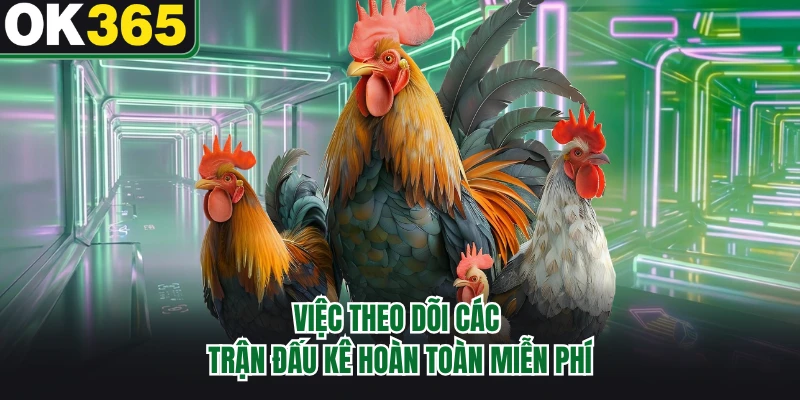 Việc theo dõi các trận đấu kê hoàn toàn miễn phí